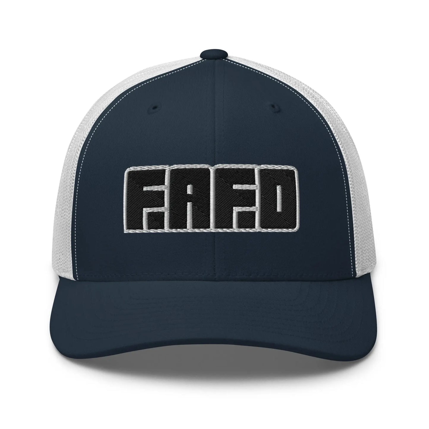 Hats Navy-White Snapback Custom Trucker Hats Badass FAFO Grand Games NSFW Caps for Men & Women Infidel Collective