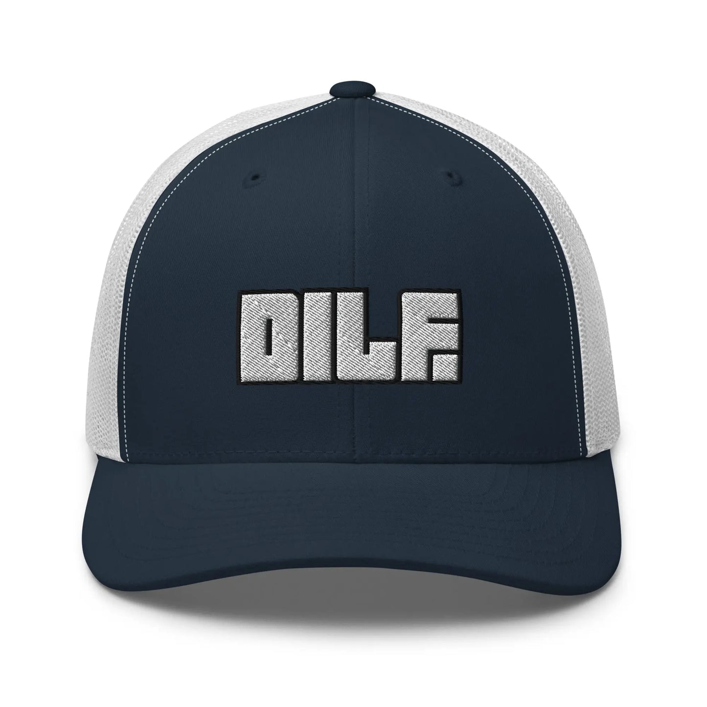 Hats Navy-White Snapback Custom Trucker Hats DILF Block Cap – NSFW 2A for Men & Women Infidel Collective
