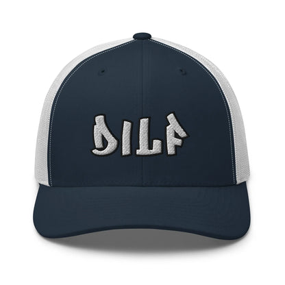 Hats Navy-White Snapback Custom Trucker Hats Funny DILF Dad & 2A Hat for Men & Women Infidel Collective