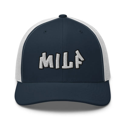 Hats Navy-White Snapback Custom Trucker Hats Funny MILF Cap for Sexy Women Who Own It Infidel Collective