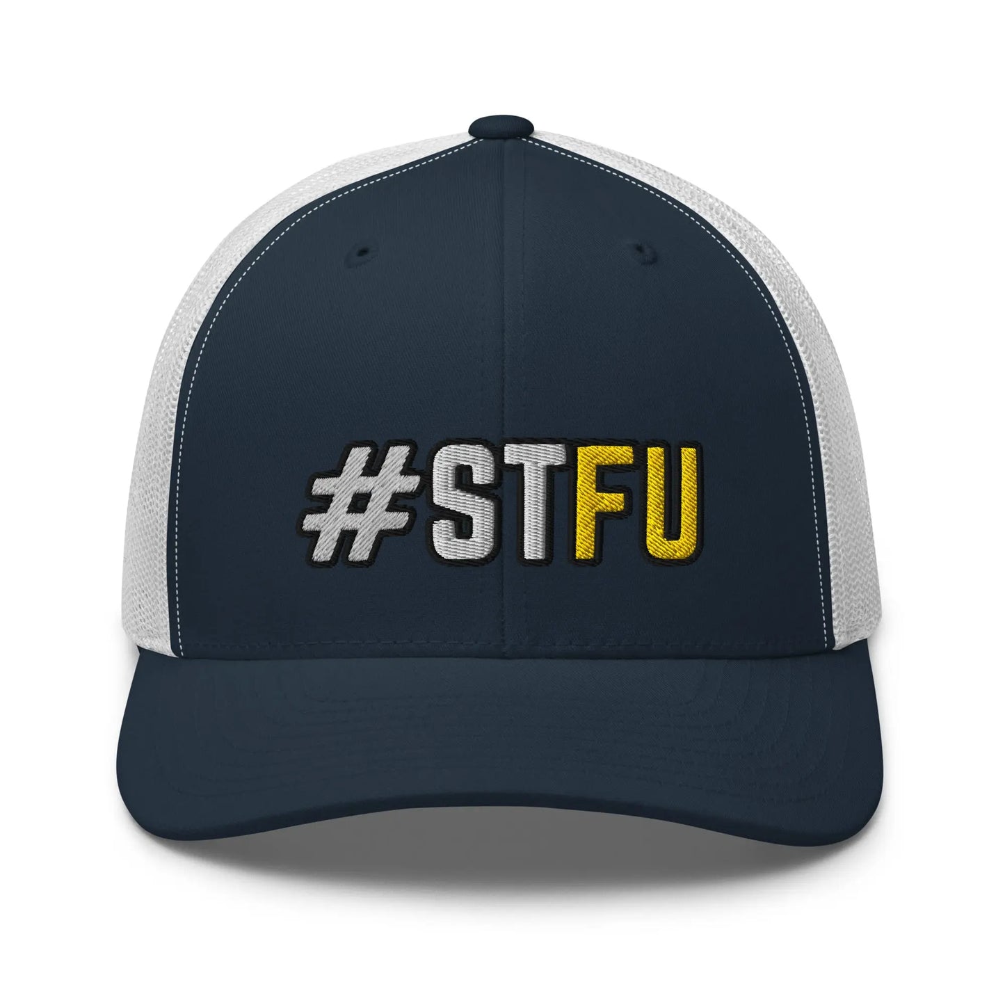 Hats Navy-White Snapback Custom Trucker Hats Funny STFU NSFW Cap for Men & Women Infidel Collective