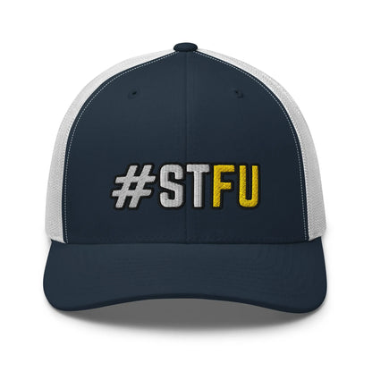 Hats Navy-White Snapback Custom Trucker Hats Funny STFU NSFW Cap for Men & Women Infidel Collective
