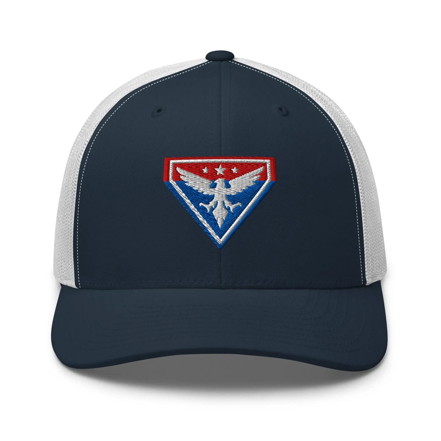 Hats Navy-White Snapback Custom Trucker Hats Liberty Eagle Badge Cool Patriotic Cap Infidel Collective