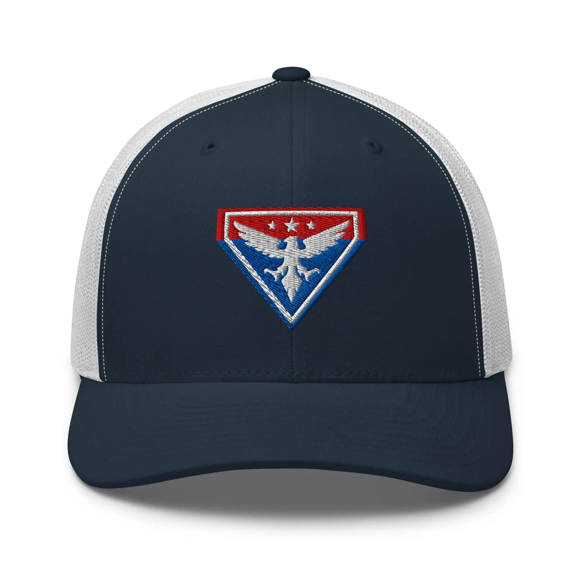 Hats Navy-White Snapback Custom Trucker Hats Liberty Eagle Badge Cool Patriotic Cap Infidel Collective