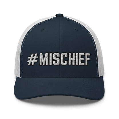 Hats Navy-White Snapback Custom Trucker Hats MISCHIEF Funny Cap for Men & Women Infidel Collective