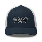 Hats Navy-White Snapback Custom Trucker Hats NSFW DGAF Cap for Men & Women Infidel Collective