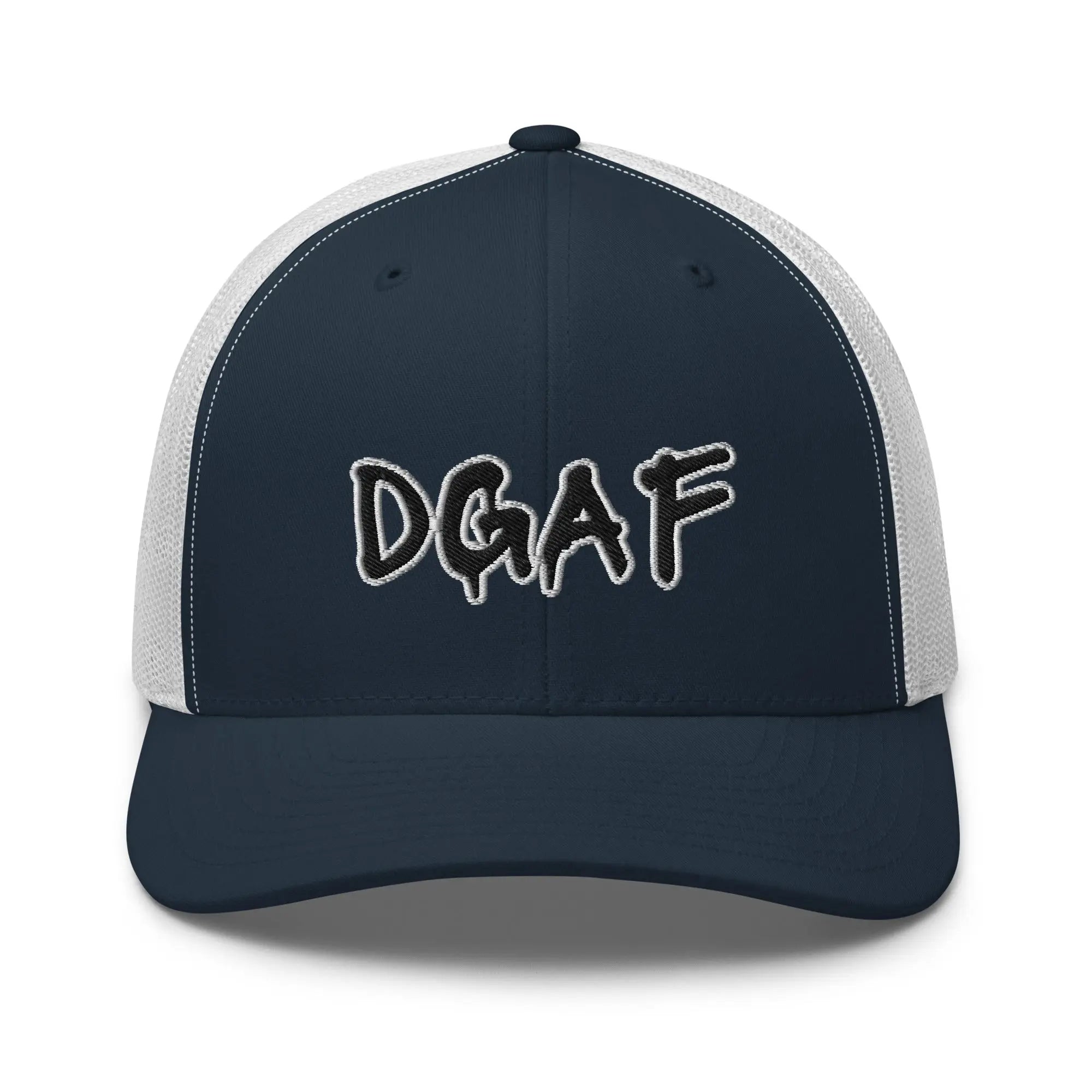 Hats Navy-White Snapback Custom Trucker Hats NSFW DGAF Cap for Men & Women Infidel Collective