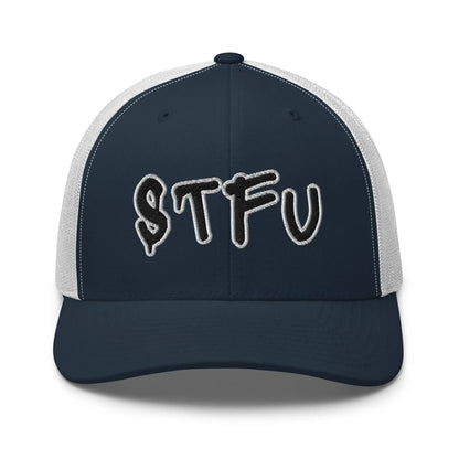 Hats Navy-White Snapback Custom Trucker Hats STFU NSFW Cap for Men & Women Infidel Collective