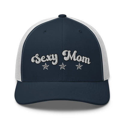 Hats Navy-White Snapback Custom Trucker Hats Sexy Mom Cap for Sexy Women Who Own It Infidel Collective
