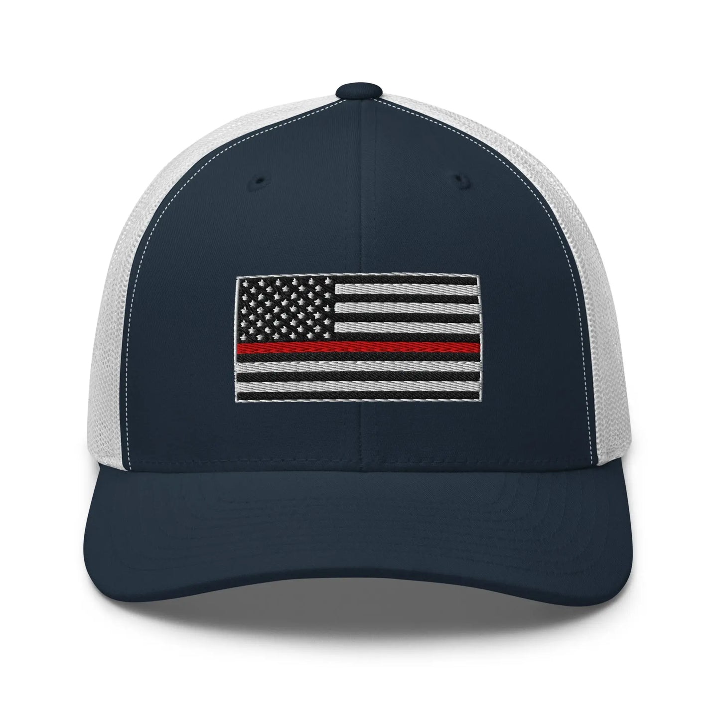 Hats Navy-White Snapback Custom Trucker Hats Thin Red Line Flag for Men & Women Patriotic Cap Infidel Collective