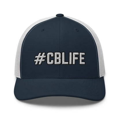 Hats Navy-White Snapback Custom Trucker Hats #CBLIFE Cap for Men & Women – Diesel Culture Infidel Collective