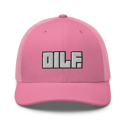 Hats Pink Snapback Custom Trucker Hats DILF Block Cap – NSFW 2A for Men & Women Infidel Collective
