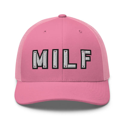 Hats Pink Snapback Custom Trucker Hats MILF Stencil Cap for Sexy Women Who Own It Infidel Collective