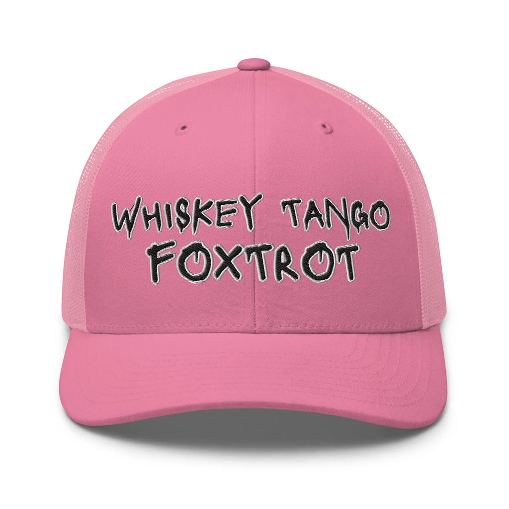 Hats Pink Snapback Custom Trucker Hats NSFW Whiskey Tango Foxtrot Cap for Men & Women Infidel Collective