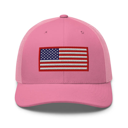 Hats Pink Snapback Custom Trucker Hats Old Glory USA Flag Red White Blue Patriotic Cap Infidel Collective