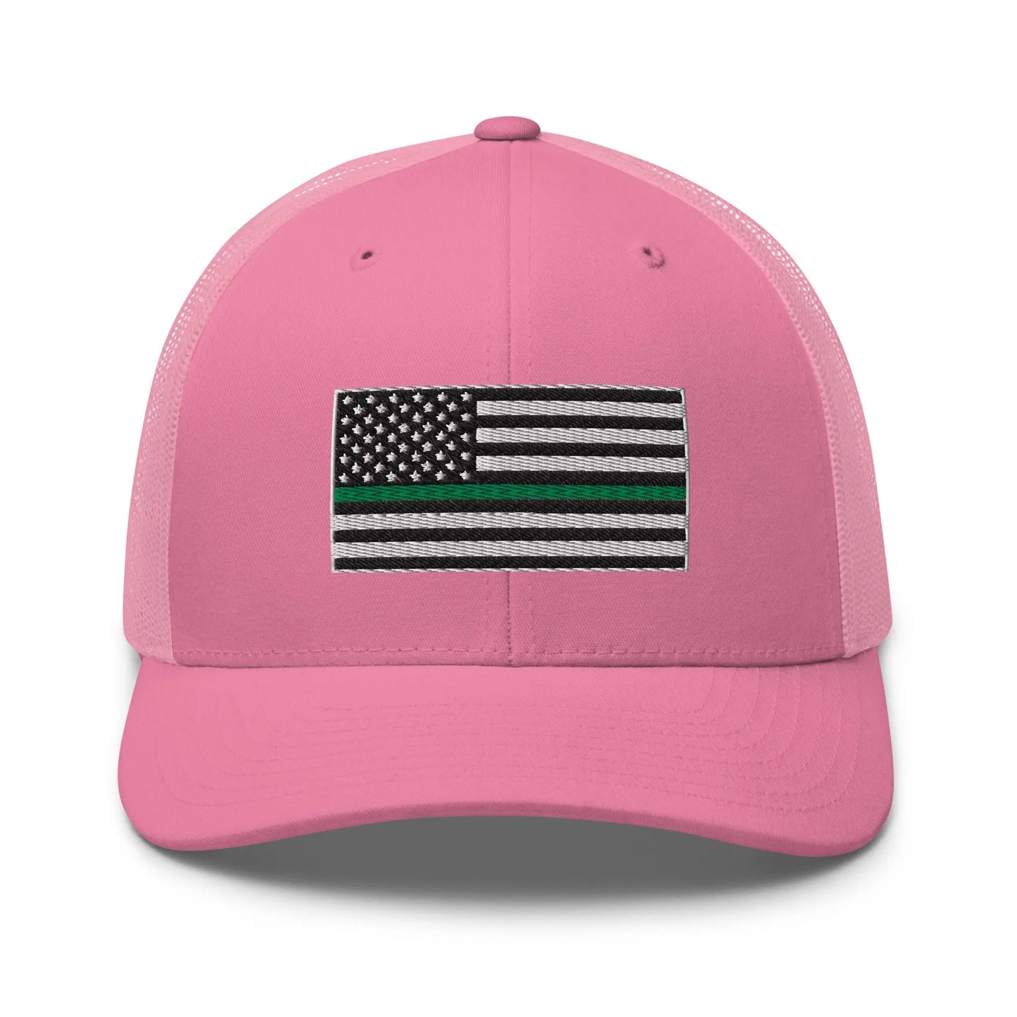 Hats Pink Snapback Custom Trucker Hats Thin Green Line Flag for Men & Women Infidel Collective