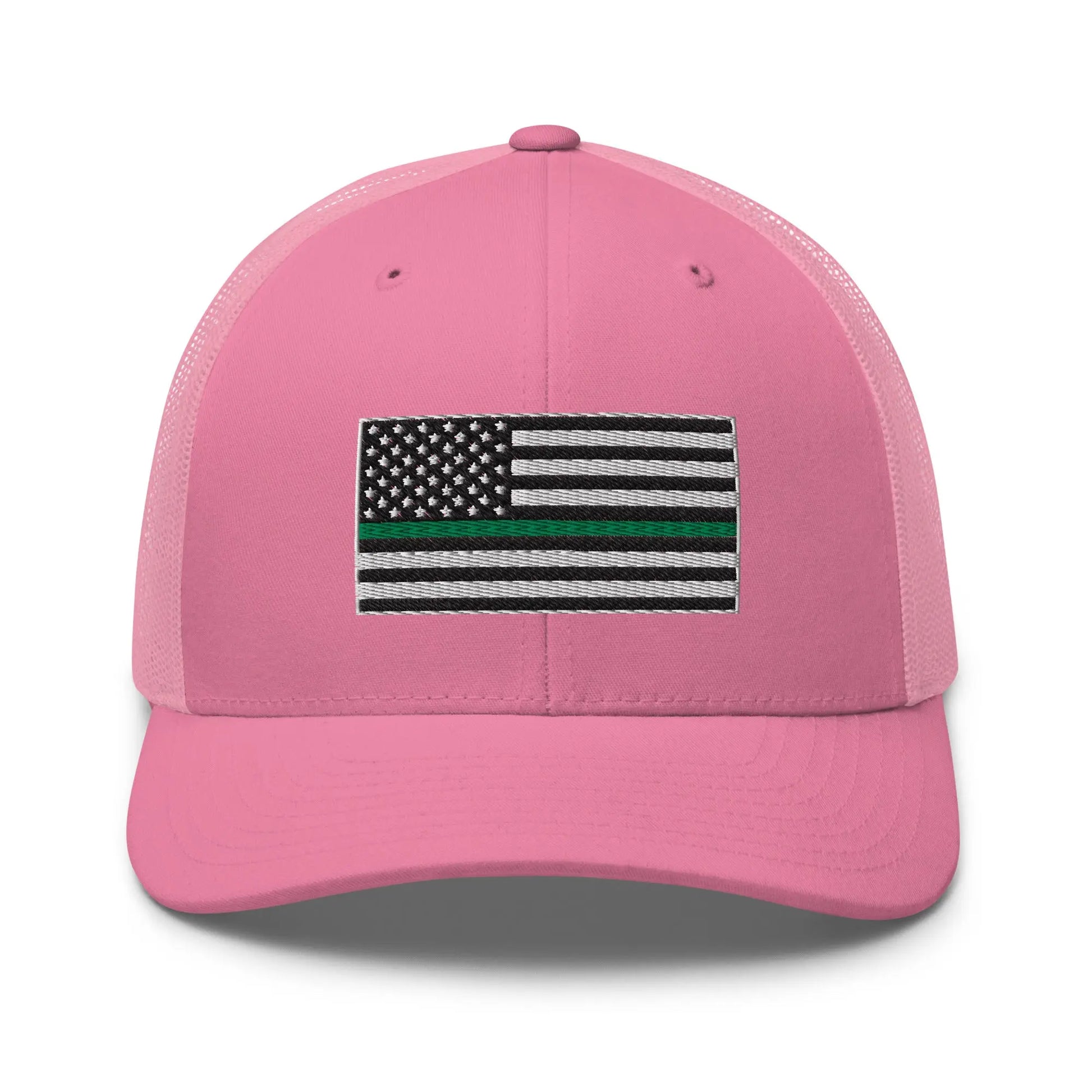 Hats Pink Snapback Custom Trucker Hats Thin Green Line Flag for Men & Women Infidel Collective