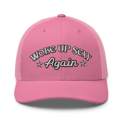 Hats Pink Snapback Custom Trucker Hats Woke Up Sexy Cap for Women Who Own It Infidel Collective