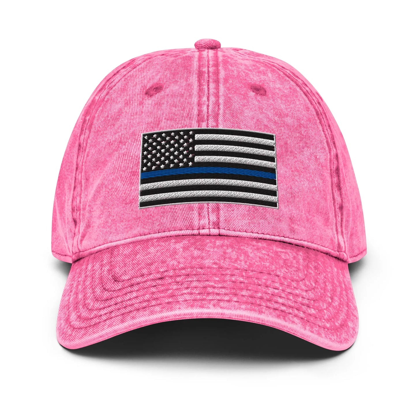 Hats Pink Vintage Otto Ball Cap with Back the Blue USA Flag Embroidered Infidel Collective