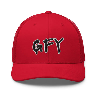 Hats Red Snapback Custom Trucker Hat Inappropriate NSFW GFY Cap for Men & Women Infidel Collective