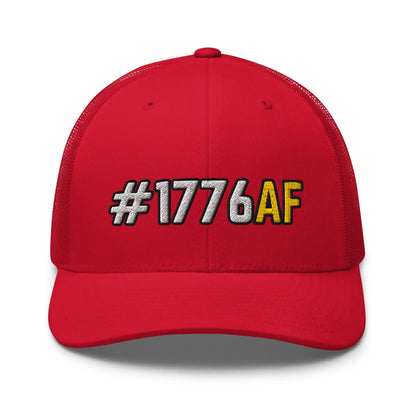 Hats Red Snapback Custom Trucker Hat #1776AF Patriotic Cap for Men & Women Infidel Collective