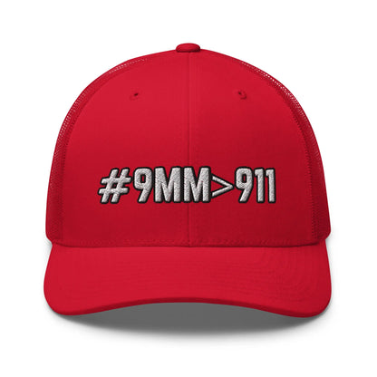 Hats Red Snapback Custom Trucker Hats Cool 2A #9MM>911 Cap for Men & Women Infidel Collective