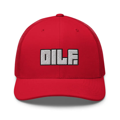 Hats Red Snapback Custom Trucker Hats DILF Block Cap – NSFW 2A for Men & Women Infidel Collective
