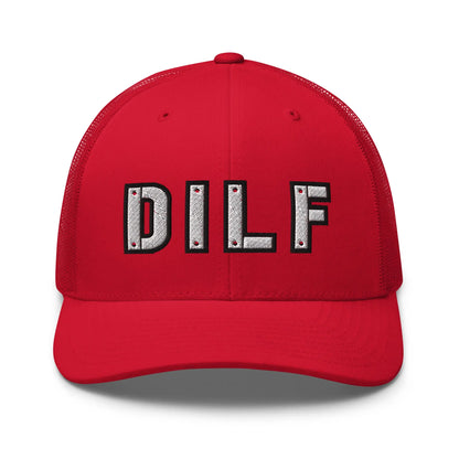 Hats Red Snapback Custom Trucker Hats DILF Cap – NSFW Patriotic for Men & Women Infidel Collective