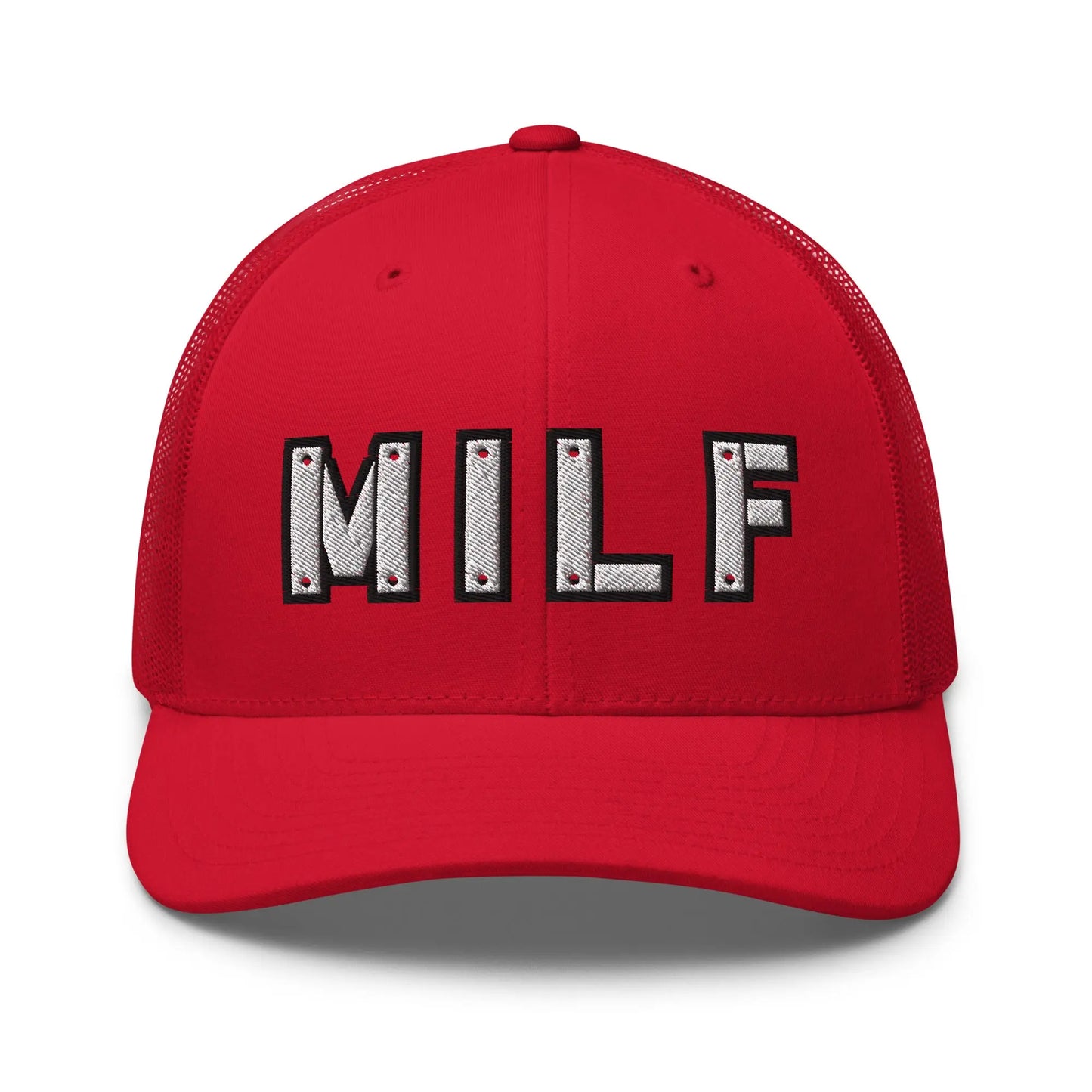 Hats Red Snapback Custom Trucker Hats MILF Stencil Cap for Sexy Women Who Own It Infidel Collective