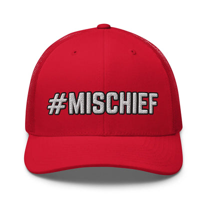 Hats Red Snapback Custom Trucker Hats MISCHIEF Funny Cap for Men & Women Infidel Collective