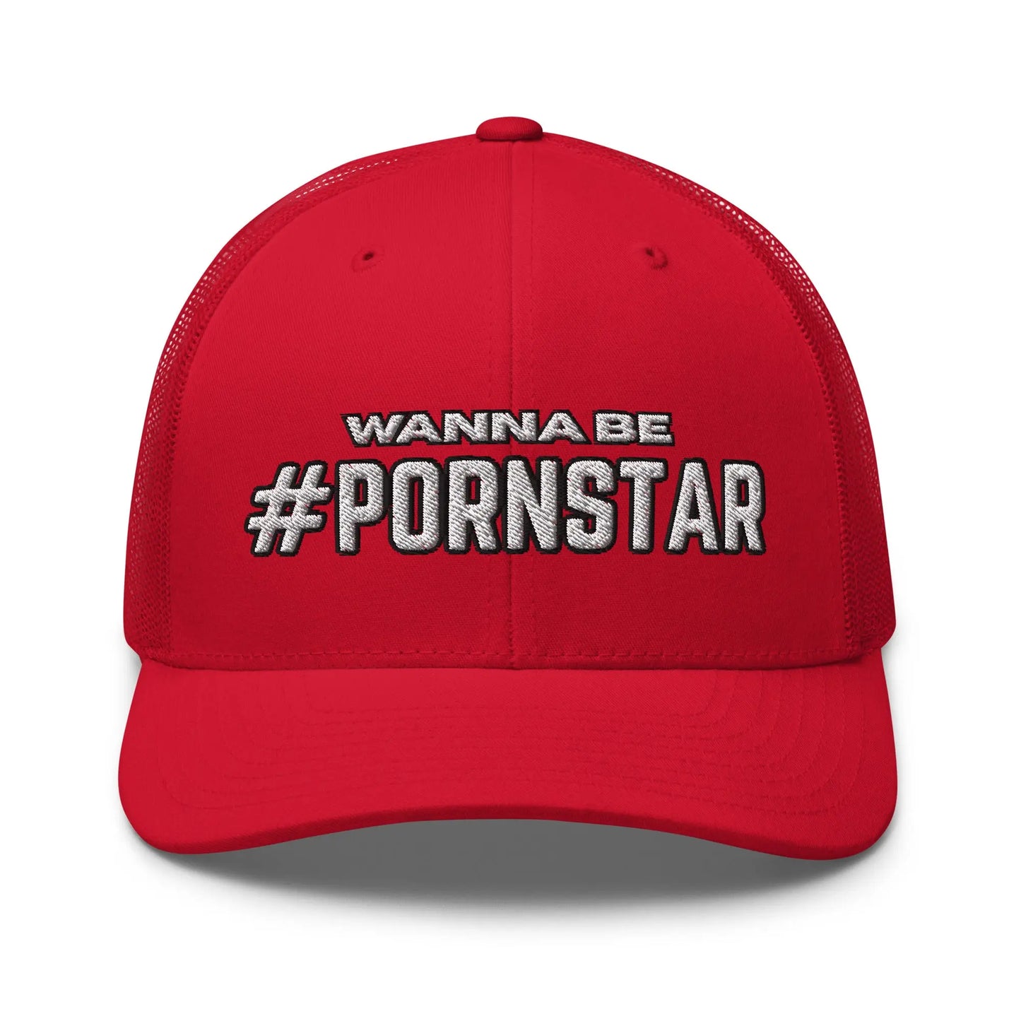 Hats Red Snapback Custom Trucker Hats NSFW #PORNSTAR Wanna Be for Men & Women Infidel Collective