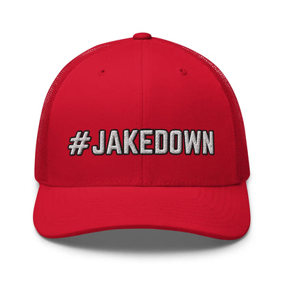 Hats Red Snapback Custom Trucker Hats #JAKEDOWN for Men & Women – Cool CDL Cap Infidel Collective