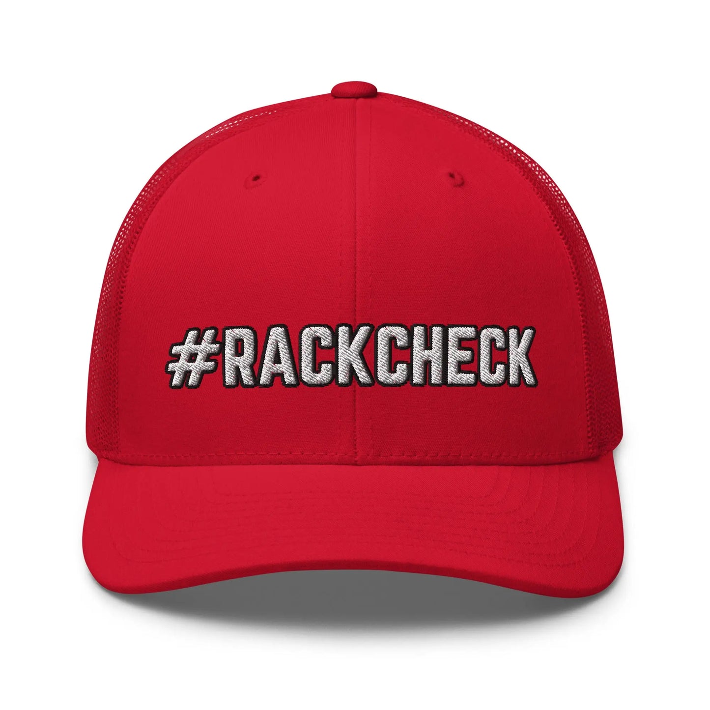 Hats Red Snapback Custom Trucker Hats #RACKCHECK Funny Cap for Men & Women Infidel Collective