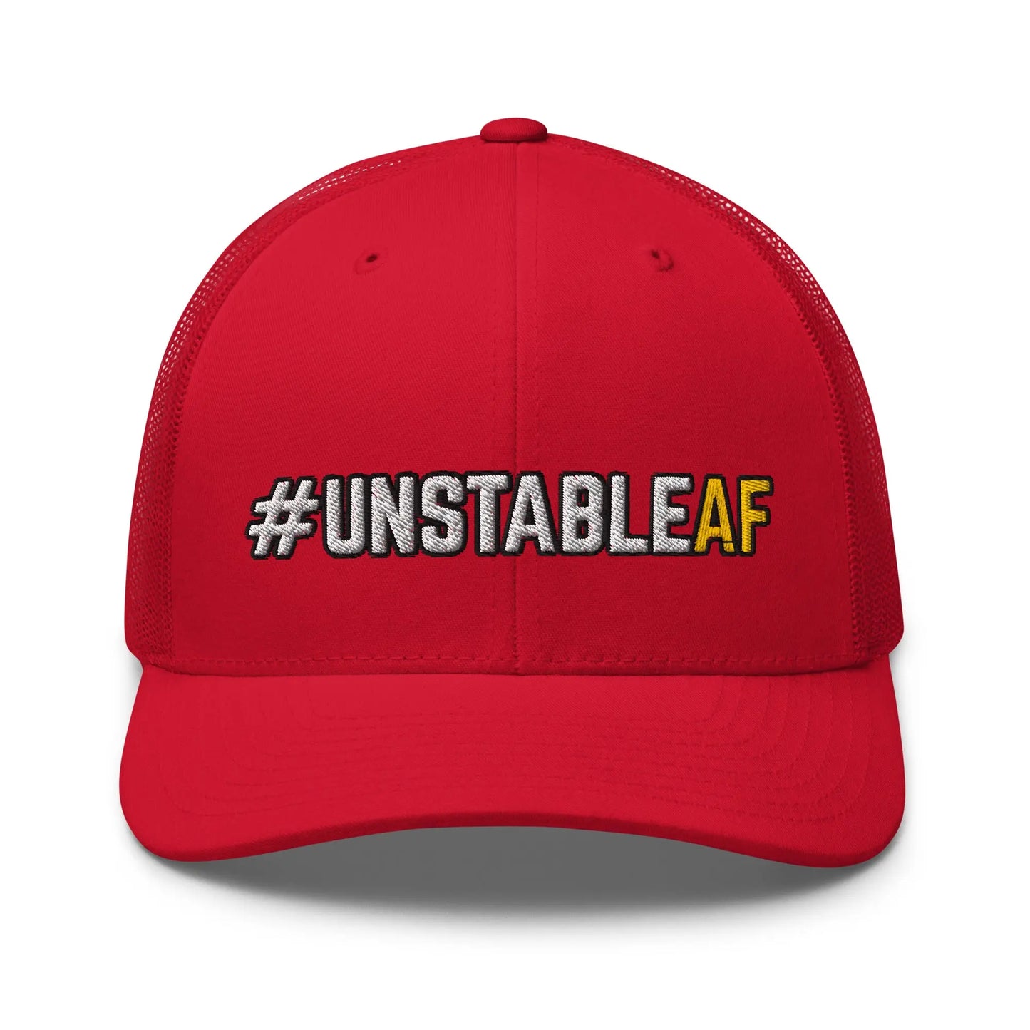 Hats Red Snapback Custom Trucker Hats #UNSTABLEAF Funny Mesh NSFW AF Hat Infidel Collective
