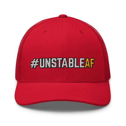 Hats Red Snapback Custom Trucker Hats #UNSTABLEAF Funny Mesh NSFW AF Hat Infidel Collective