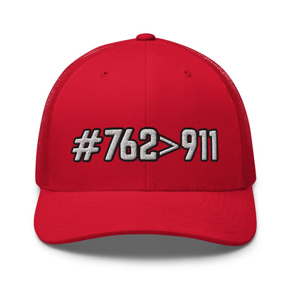 Hats Red #762>911 2A Mesh Snapback Custom Trucker Hats for Men & Women Infidel Collective