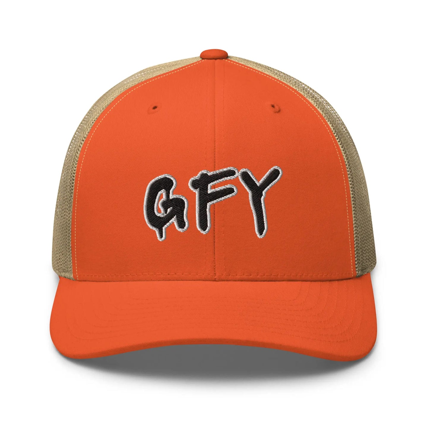 Hats Rustic-Orange-Khaki Snapback Custom Trucker Hat Inappropriate NSFW GFY Cap for Men & Women Infidel Collective