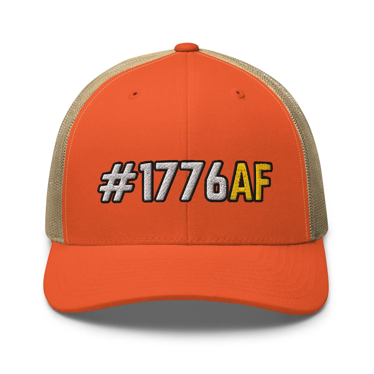 Hats Rustic-Orange-Khaki Snapback Custom Trucker Hat #1776AF Patriotic Cap for Men & Women Infidel Collective