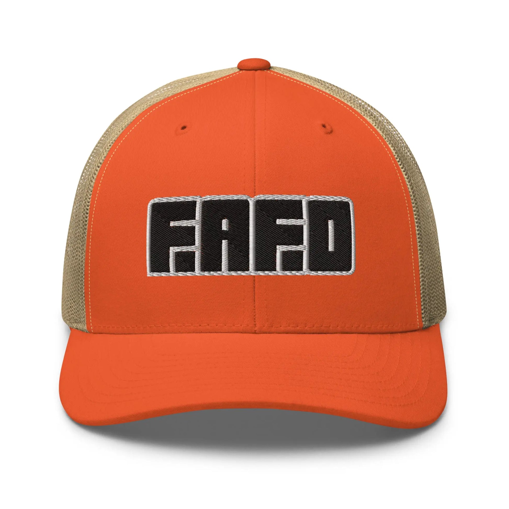 Hats Rustic-Orange-Khaki Snapback Custom Trucker Hats Badass FAFO Grand Games NSFW Caps for Men & Women Infidel Collective