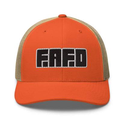 Hats Rustic-Orange-Khaki Snapback Custom Trucker Hats Badass FAFO Grand Games NSFW Caps for Men & Women Infidel Collective