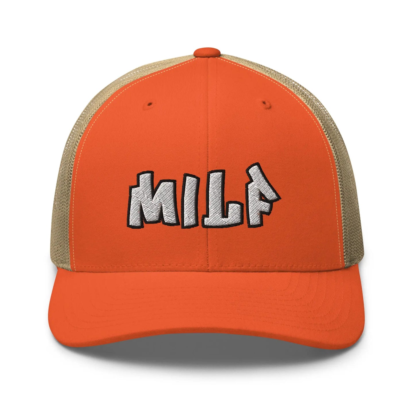 Hats Rustic-Orange-Khaki Snapback Custom Trucker Hats Funny MILF Cap for Sexy Women Who Own It Infidel Collective
