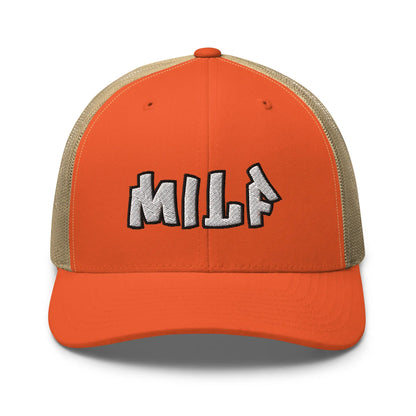 Hats Rustic-Orange-Khaki Snapback Custom Trucker Hats Funny MILF Cap for Sexy Women Who Own It Infidel Collective