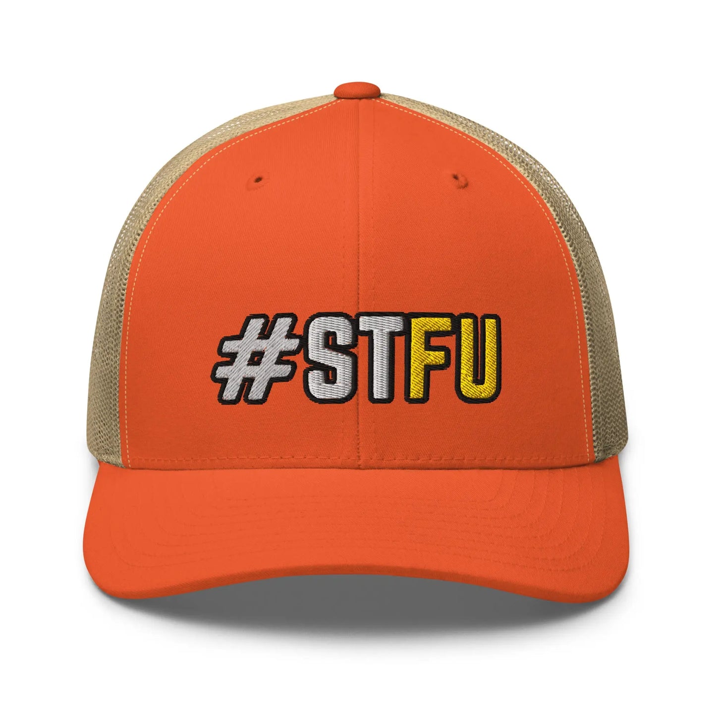 Hats Rustic-Orange-Khaki Snapback Custom Trucker Hats Funny STFU NSFW Cap for Men & Women Infidel Collective