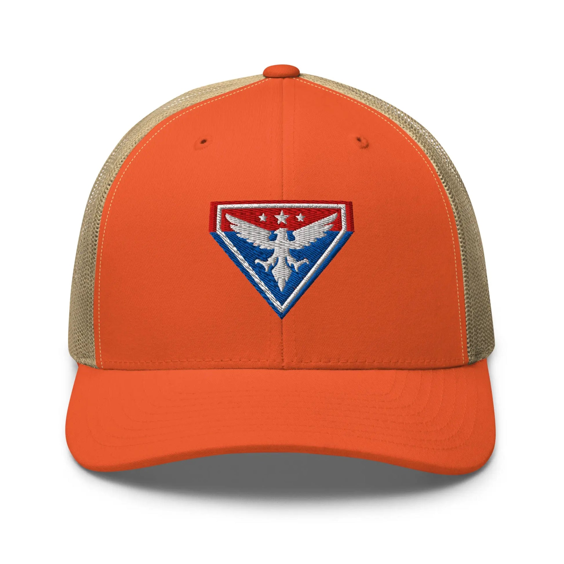 Hats Rustic-Orange-Khaki Snapback Custom Trucker Hats Liberty Eagle Badge Cool Patriotic Cap Infidel Collective