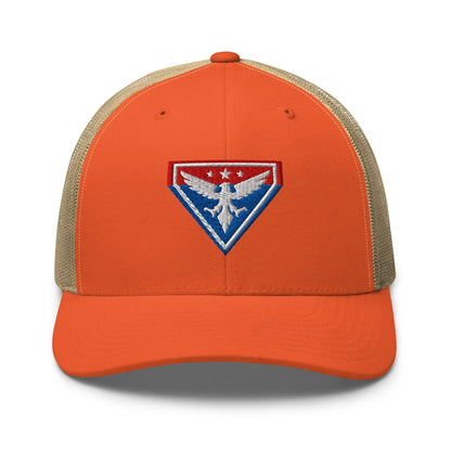 Hats Rustic-Orange-Khaki Snapback Custom Trucker Hats Liberty Eagle Badge Cool Patriotic Cap Infidel Collective
