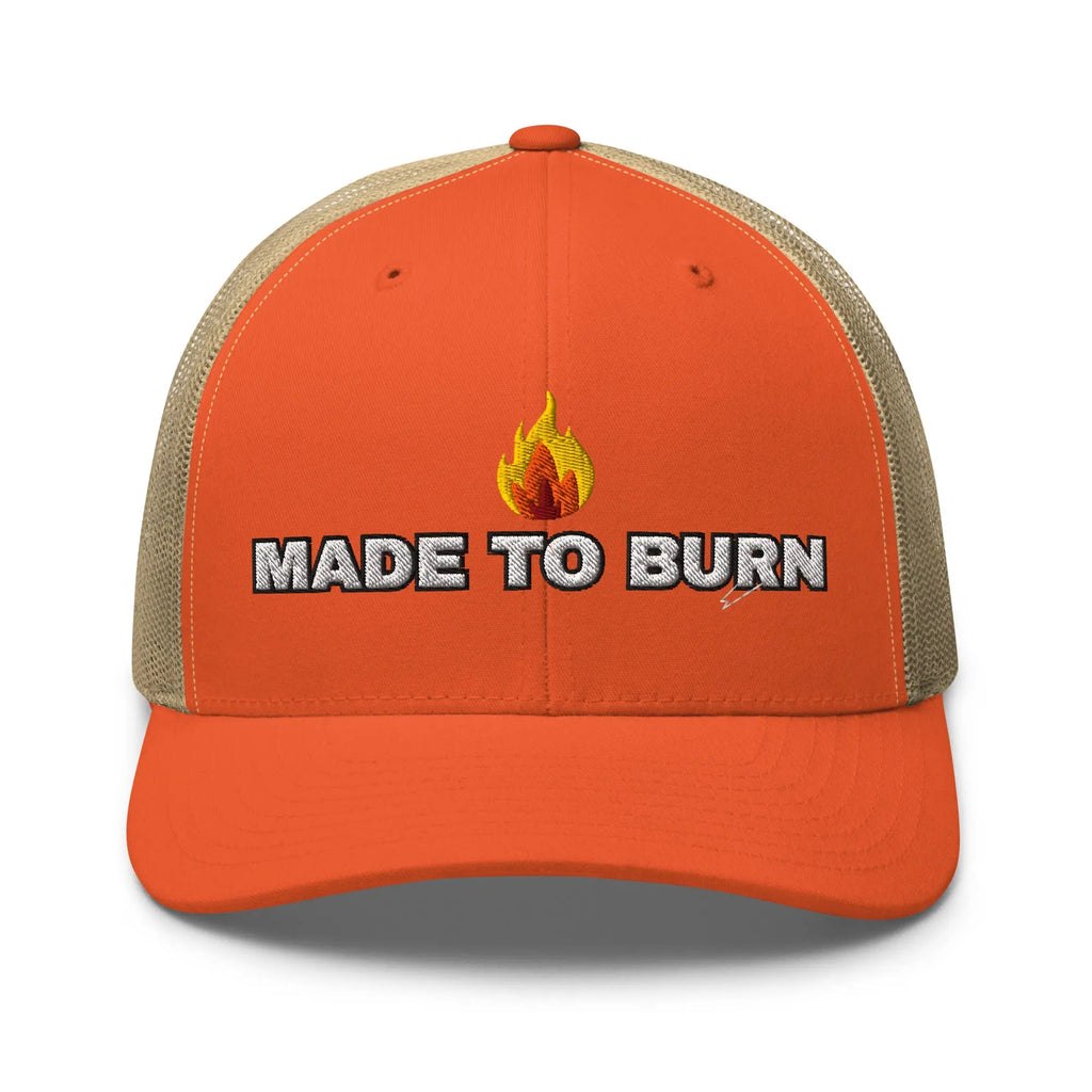 Hats Rustic-Orange-Khaki Snapback Custom Trucker Hats MADE TO BURN Badass Cap for Men & Women Infidel Collective