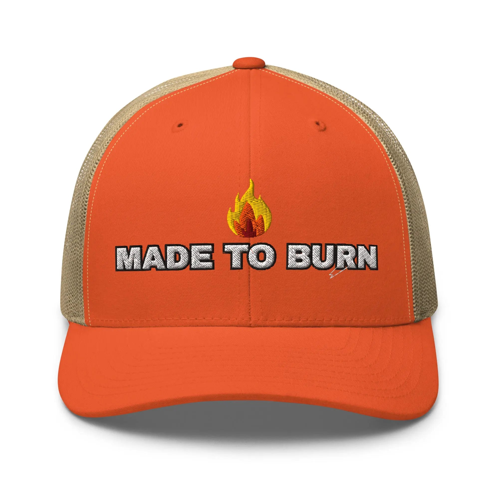 Hats Rustic-Orange-Khaki Snapback Custom Trucker Hats MADE TO BURN Badass Cap for Men & Women Infidel Collective