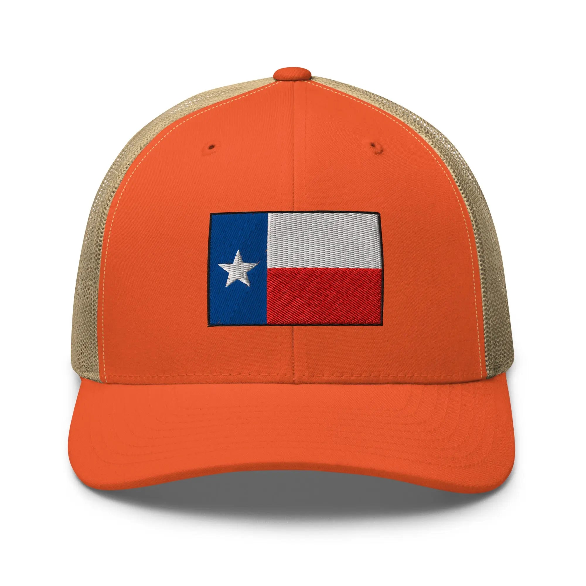Hats Rustic-Orange-Khaki Snapback Custom Trucker Hats Texas Flag Lone Star Cap for Men & Women Infidel Collective