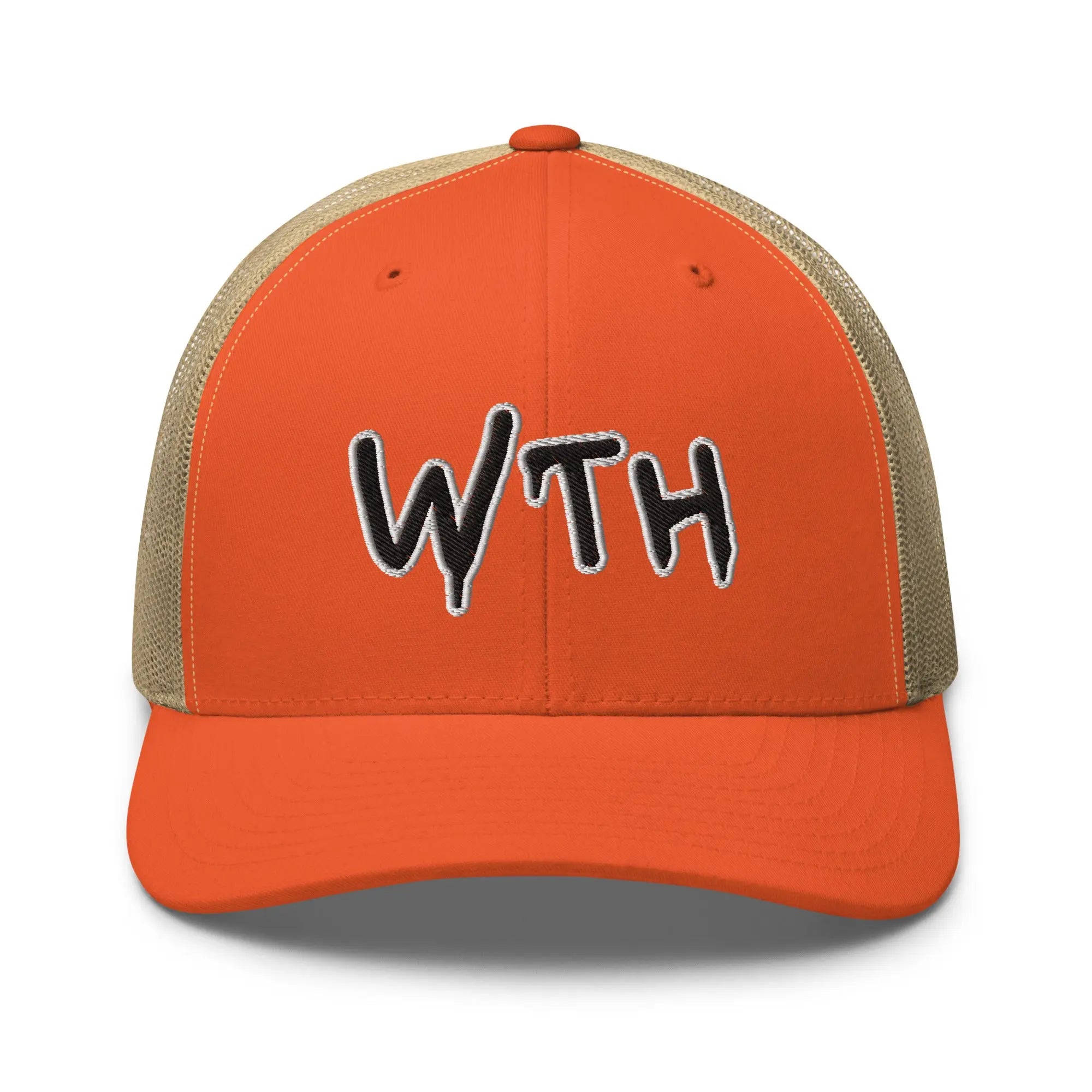Hats Rustic-Orange-Khaki Snapback Custom Trucker Hats WTH NSFW Cap for Men & Women Infidel Collective