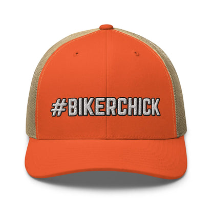 Hats Rustic-Orange-Khaki Snapback Custom Trucker Hats #BIKERCHICK Cap for Sexy Women Who Own It Infidel Collective